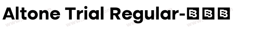 Altone Trial Regular字体转换
